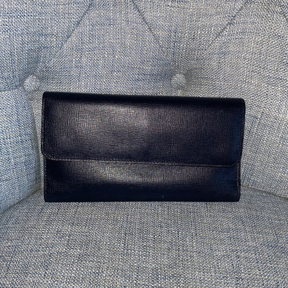 Valextra Blue Wallet